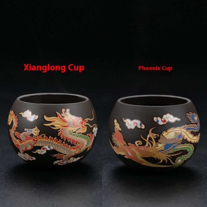 100ml Purple Sand Kungfu Teacup Color Change Tea Set Tea Tasting Cup Household