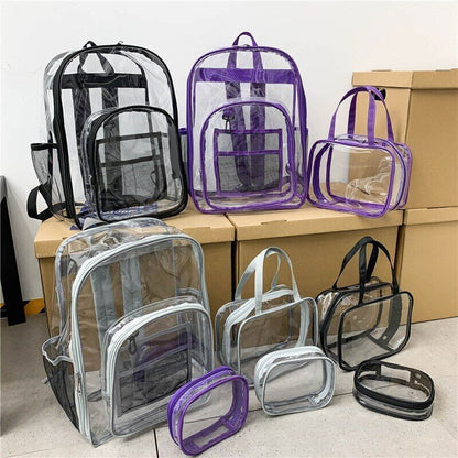Transparent PVC Set Bag Backpack Unisex Backpack Backpack Couple Bagback