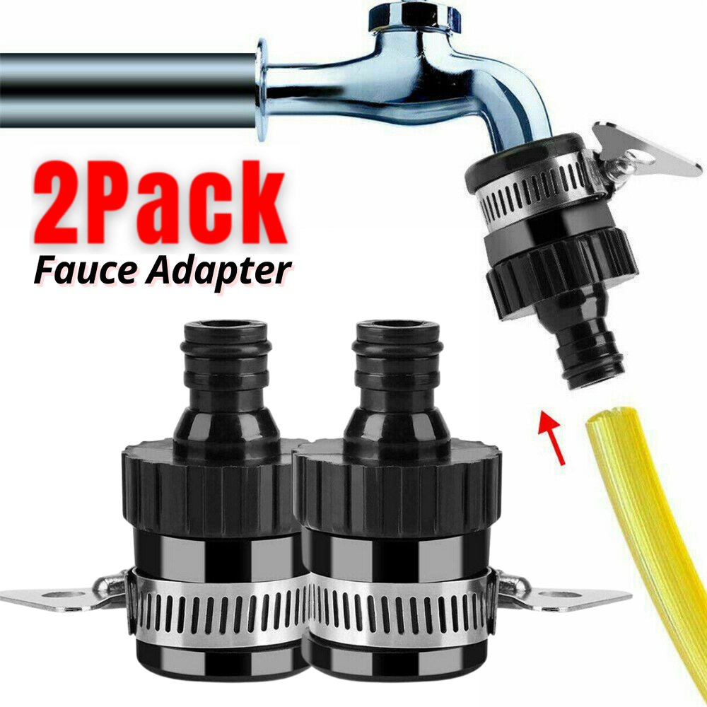 2 X Adapter Garden Pipe Hose Swivel Aerator Multi Thread Hose Faucet Adapter Kit
