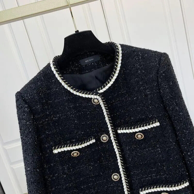 Coat Women's Fall Winter Jackets Overcoat Tweed Top Outwear