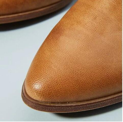 Women Embroider High Ankle Shoes Boots Leather Zipper Rivet Flower Shoes
