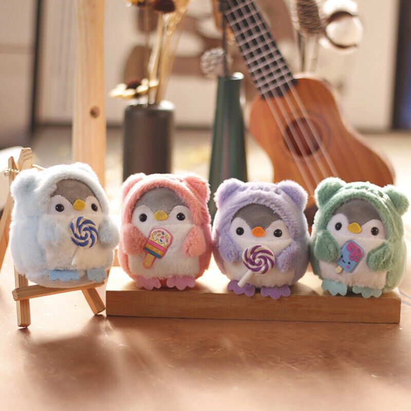 Cartoon Lollipop Penguin Plush Dolls Toys Key Ring Bag Pendant Accessries Gift