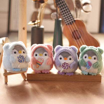 Cartoon Lollipop Penguin Plush Dolls Toys Key Ring Bag Pendant Accessries Gift