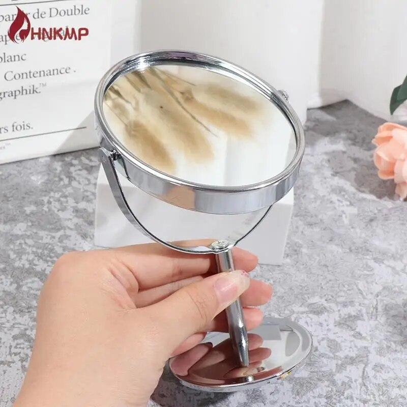 Double Sided Swivel Vanity Mirror with 3 x Magnification,Tabletop Makeup Mirror
