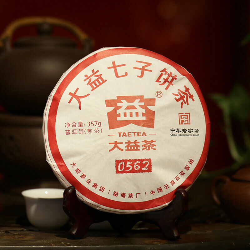 TAE TEA 0562 Yunnan Menghai Tea Factory Dayi Puer Ripe Pu-erh Tea 357g