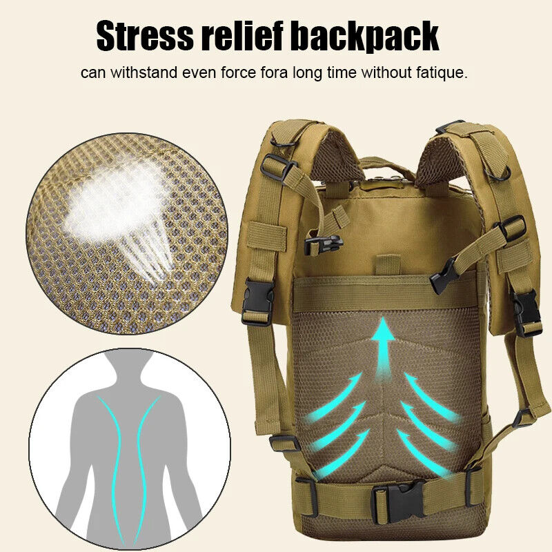 25L Tactical Backpac Camping Man Rucksacks Hunting Pack Sport Fishing Bag