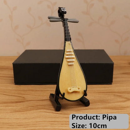 Miniature Guzheng Model Mini Musical Instrument Desktop Ornaments Chinese Gifts