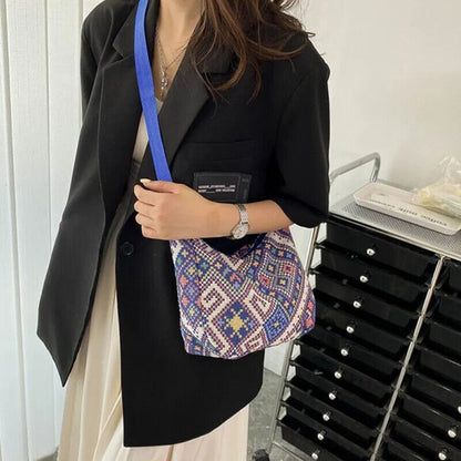 Shoulder Messenger Bag Handbags Ethnic Style Canvas Shoulder Bag Woven Bag