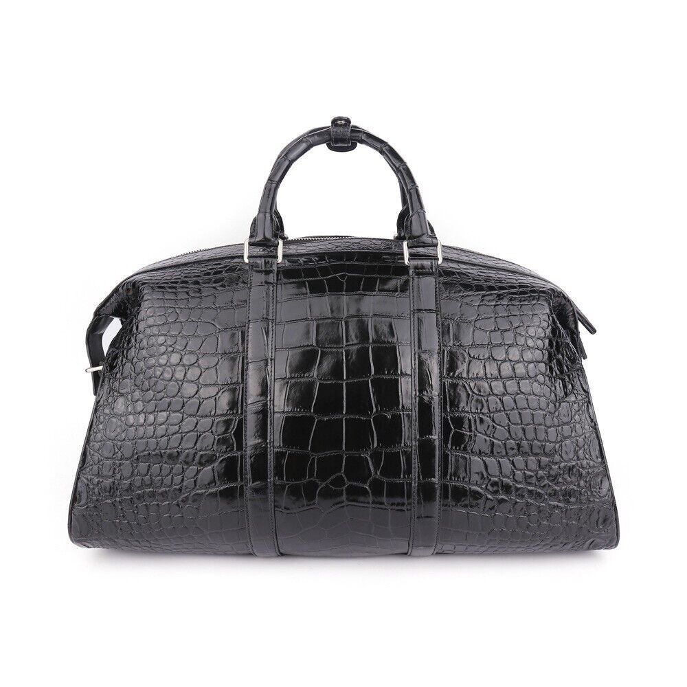 Real Alligator Crocodile Belly Skin Business Briefcase Shoulder Handbag Travel