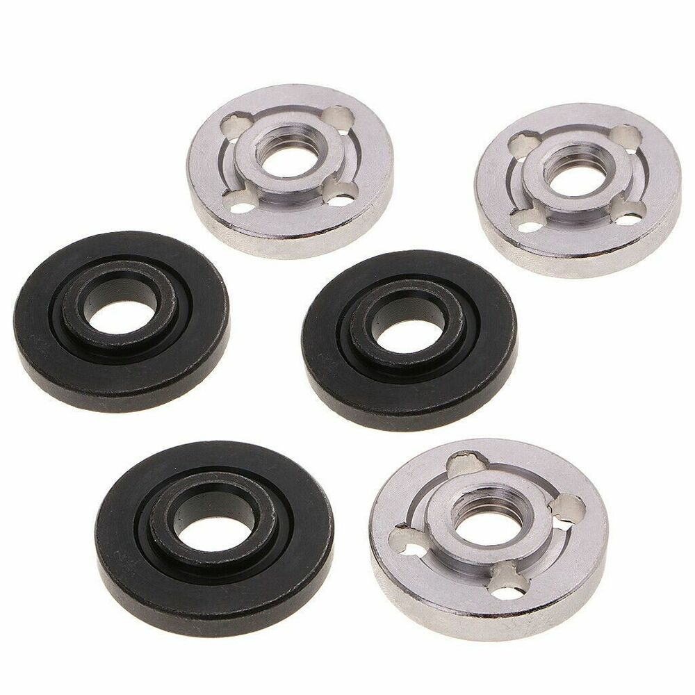 6Pcs/Lot Lock Nuts Flange Toothed Inner Outer Kit Angle Grinder Tool Accessories