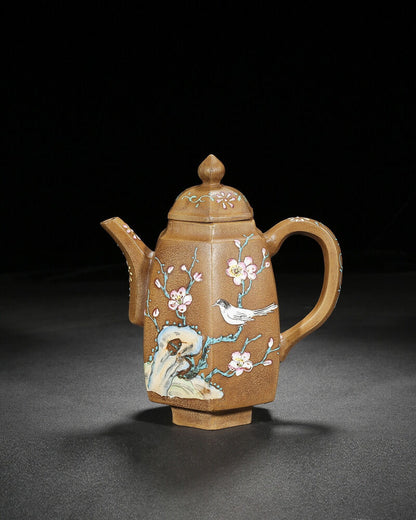 Chinese Yixing Zisha Clay Handmade Exquisite Teapot （六方 底款：陈鸣远）