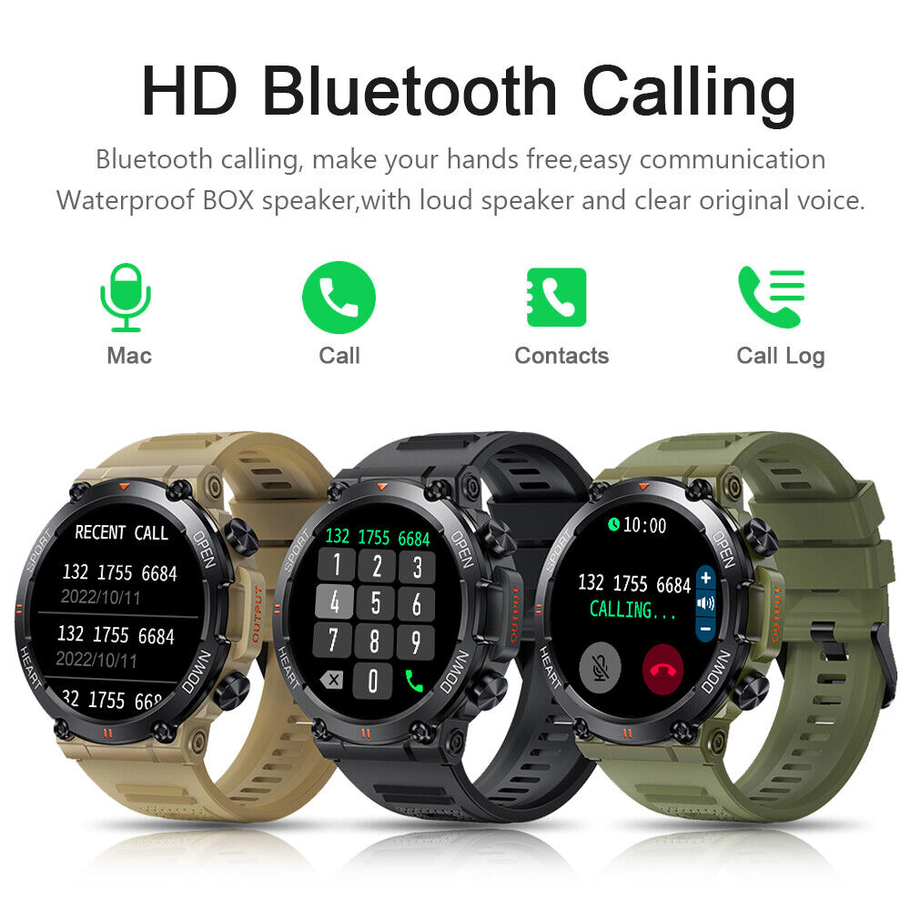 Smart Watch Bluetooth Heart Rate Blood Pressure Outdoor Sport Fitness Tracker