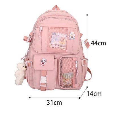 Student Backpacks Women Black School Bags Oxford Bookbags Backpack