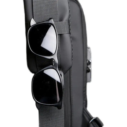 Men Anti Theft USB Shoulder Bag Man Crossbody Cross Body Travel Chest Bags