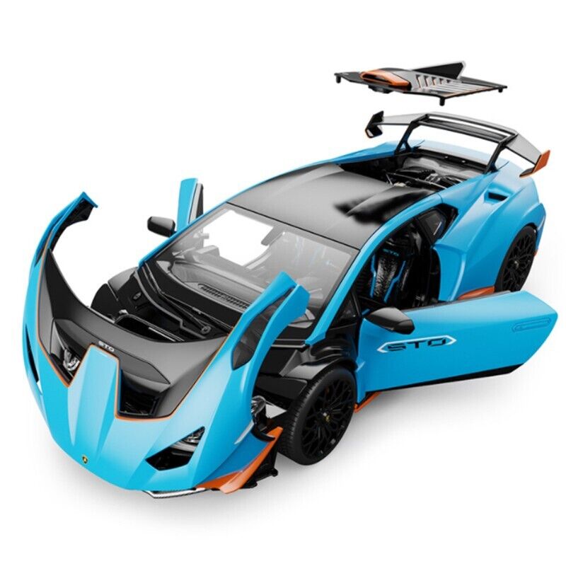 1:18 Lamborghini Huracan STO Diecast Metal Alloy Collectible Model car Toy Light