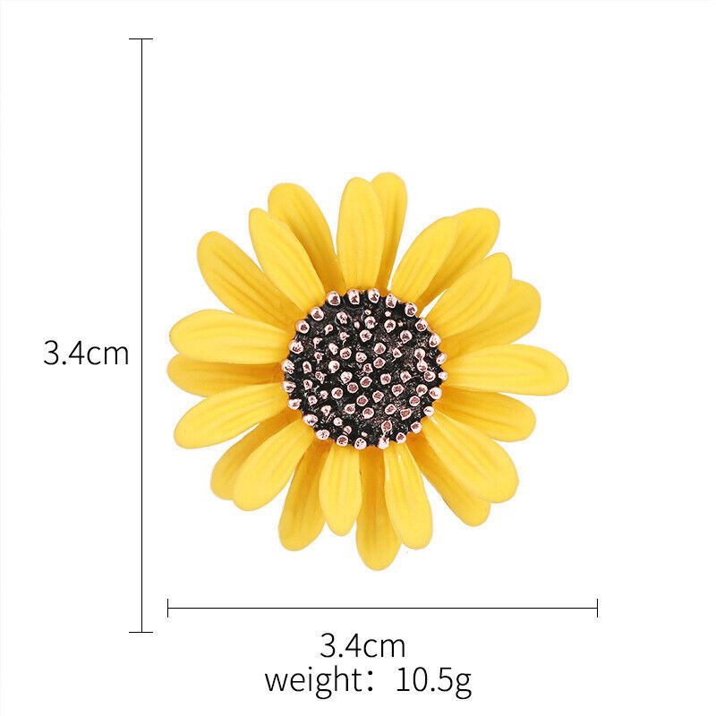 Cute Sunflower Brooch Pins for Hijab Hats Dress or Bags Jewelry Accessor-ca