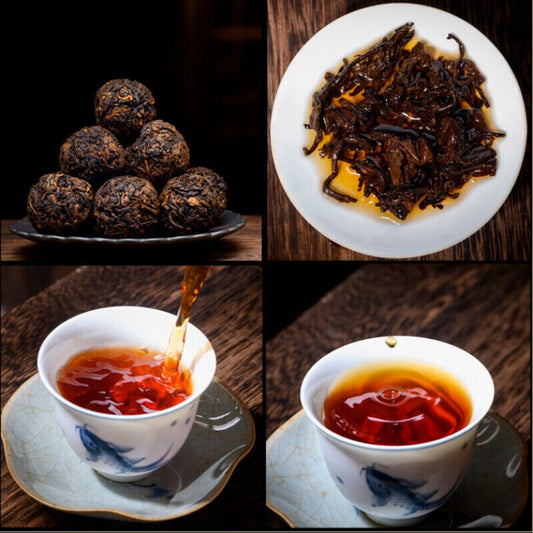 Mini Tea Cake Pu-Erh Ripe Tuocha Golden Bag Pu'er Black Tea Health 200g