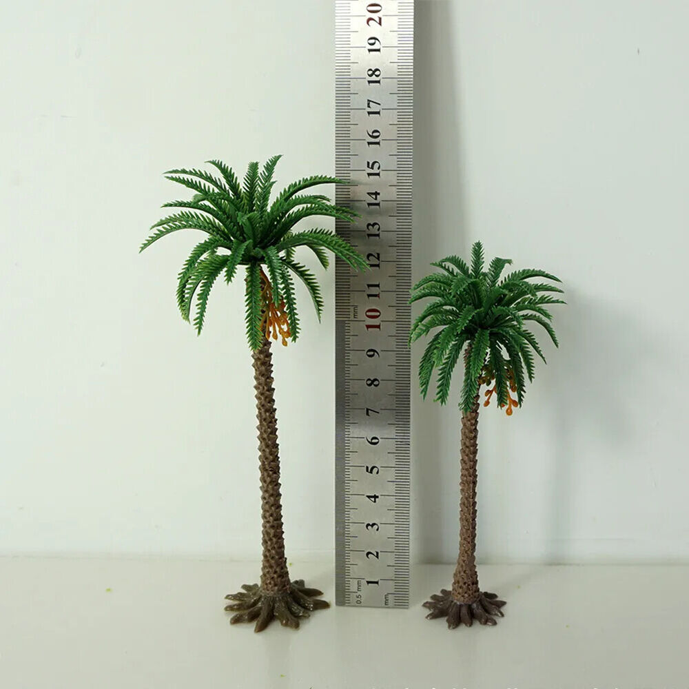 Coconut Palm Model Trees 10Pcs Plastic Scale DIY Park Rainforest Scenery Diorama