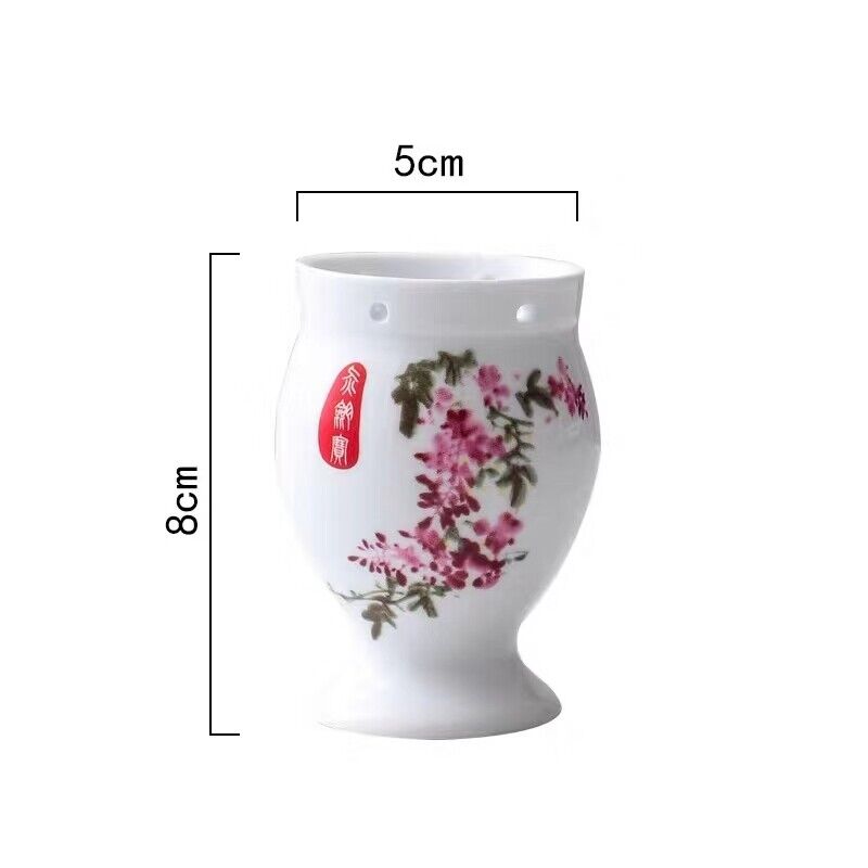 1pc Face Ceramic Moxibustion Cup Gua Sha Pot Warming Moxa Eye Wormwood Tool 艾灸艾条