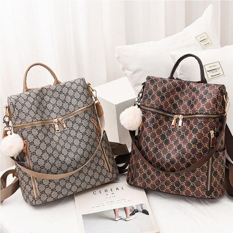Women's Traval Bacpacks Ladies Back Pack PU Leather Pattern Women Bag