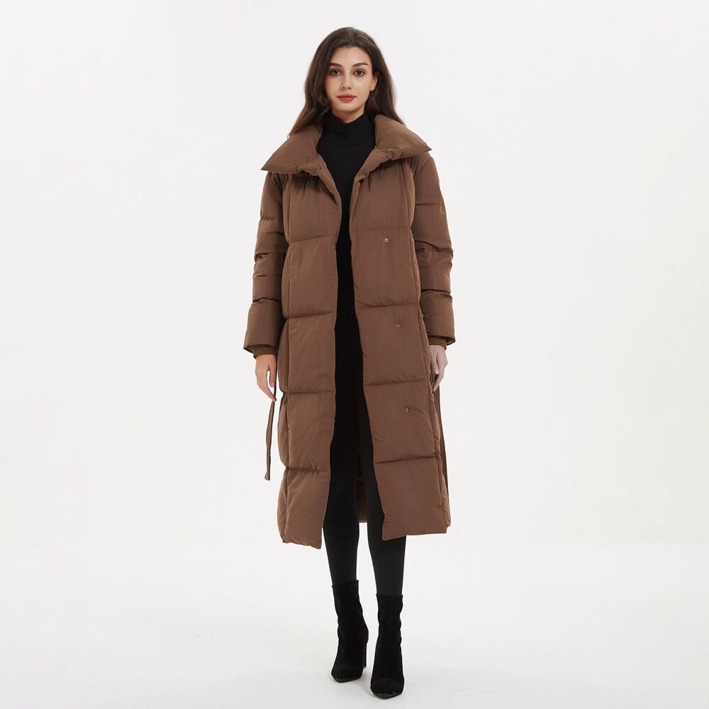 Thick Parkas Women Covered Button Coats Women Belt Long Cotton Jackets Ladies