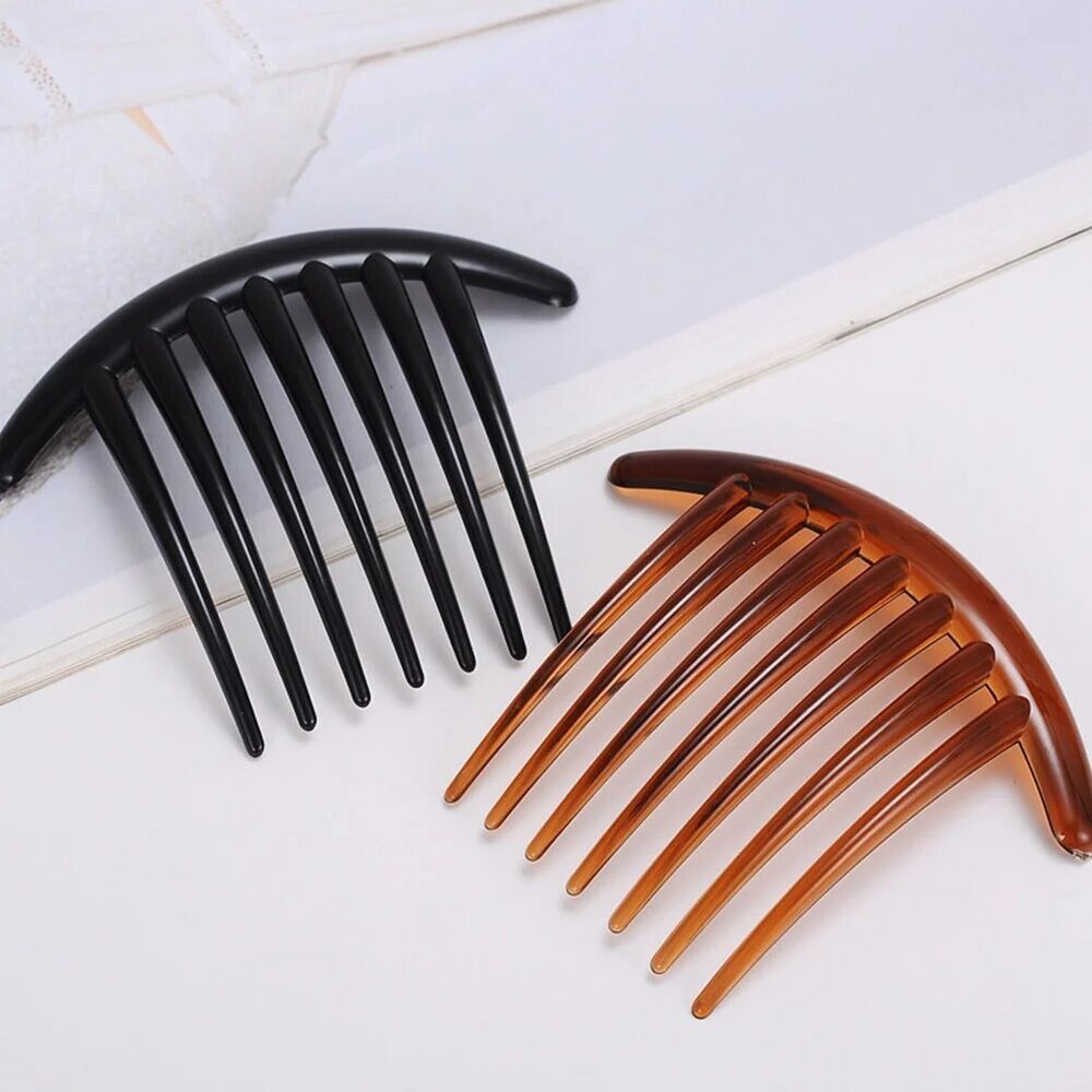 Women Hair Accessory 6Pcs French Side Comb Decorative Clips Headpiece 10.3x8.5cm