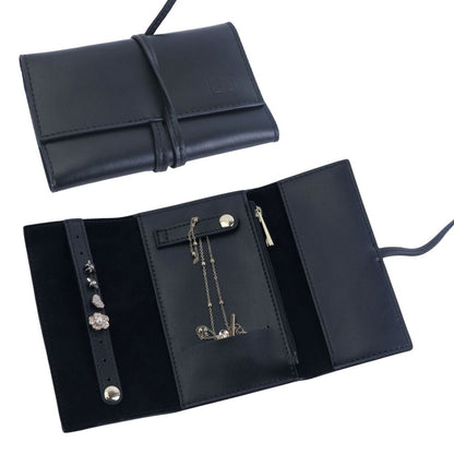 Synthetic Leather Lightweight Foldable Travel Jewelry Storage Organizer Bag 1 PC
