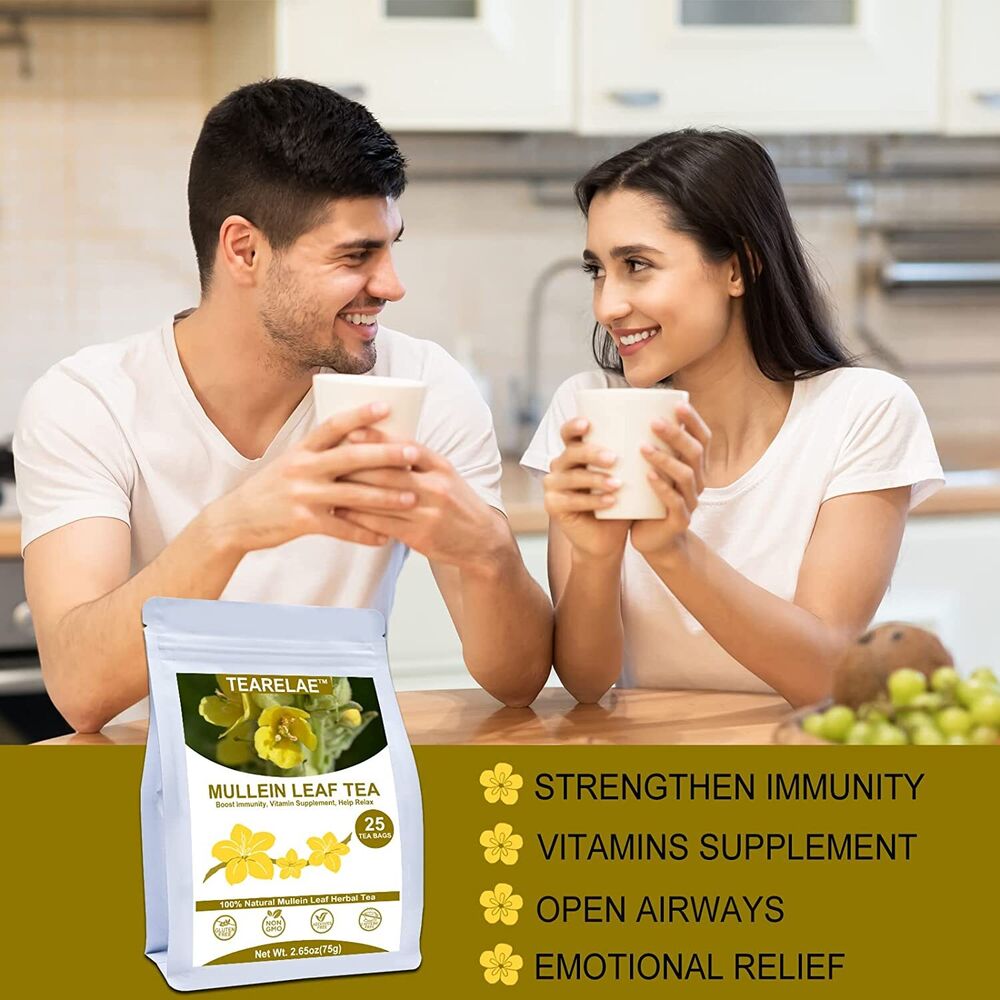 2023 Mullein Tea Bags For Lungs 3g X 25 Bags Natural Premium Tea