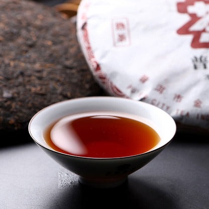 357g Yunnan Pu-Erh Black Tea Pu'er Cooked Tea Cake Tribute Tea Health Drink