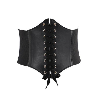 Women Corsets Faux Leather Fashion Slimming Body Shaping Tight Girdle Wide Belts