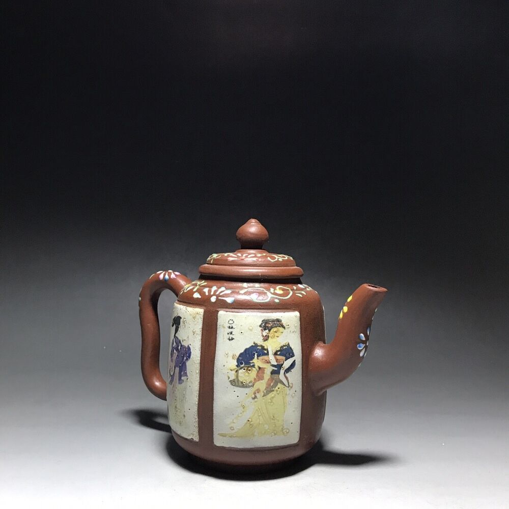 vintage chinese yixing purple clay teapot zisha ceremony teaware collection rare