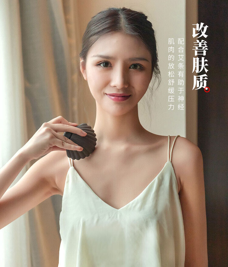 Purple Sand Gua Sha Pot Massage Moxibustion Shell Moxa Tool 紫砂艾灸罐 面若桃花灸 贝壳艾灸罐