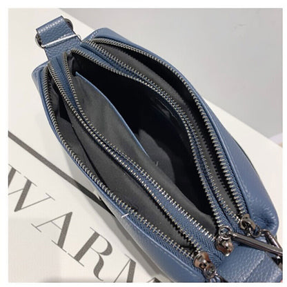Women Genuine Leather Bag Female Natural Cowhide Shoulder Cross-body Bag