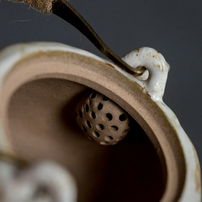 White Ceramic Teapot Chinese Tea Pot 240ml