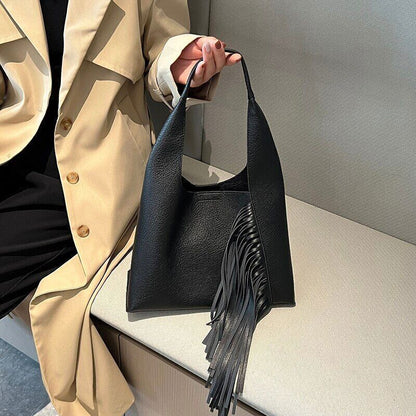 Small Handbag Women Spring Travel 2pcs/set Tassels Shoulder Bag