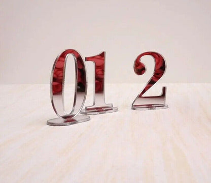 Party Table Numbers 1-20 Base Acrylic Mirror Wedding Birthday Events Decorations