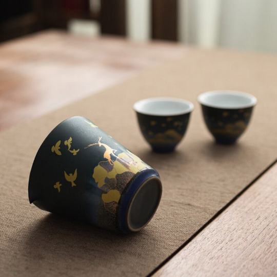 Gold Deer Ceramic Tea Pitchers Tea Services