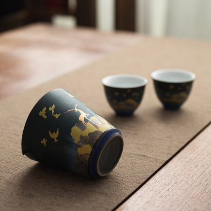 Gold Deer Ceramic Tea Pitchers Tea Services