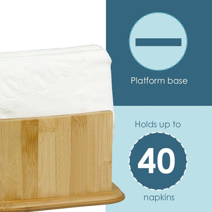 Bamboo Kitchen Organization Bundle Paper Towel Holder & Napkin Holder Set of 2