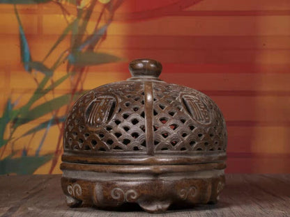 vintage censer buddha incense holder burner chinese yixing purple clay zisha ART