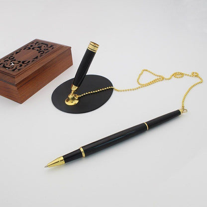Ballpoint Pen Sticky Desk Chain Fixed Bank Counter Metal Writing Instrument 20cm