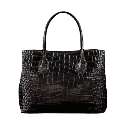 Top Cowhide Nile Crocodile Embossed Handbag, Women's Luxury Evening Shoulder Bag