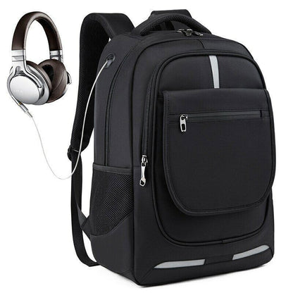 Men Backpacks 17 Inch Laptop USB Charging Bag Anti-theft Fashion Travel Rucksack