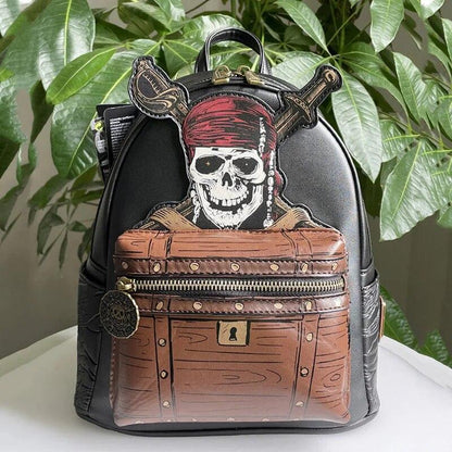 Disney Pirates skull Loungefly Mini Backpack Jack Sparrow shoulder bag backpack