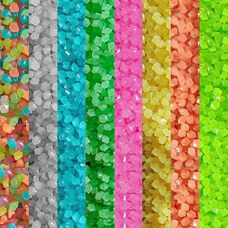 Luminous Stones 100Pcs Home Garden Aquarium Landscaping Glow in the Dark Pebbles