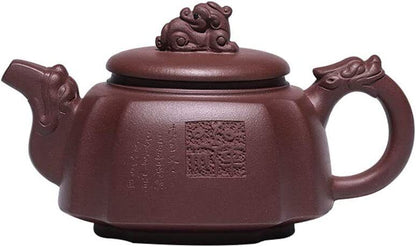 Yixing Clay Teapot 10oz Zisha Tea Pot handmade Chinese Dragon Kungfu Tea Set