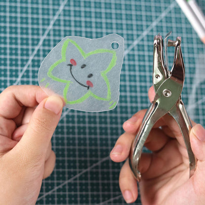 DIY Keychain Kit 188Pcs Heat Shrink Sheet Plastic Tool Pendant Craft Arts Making