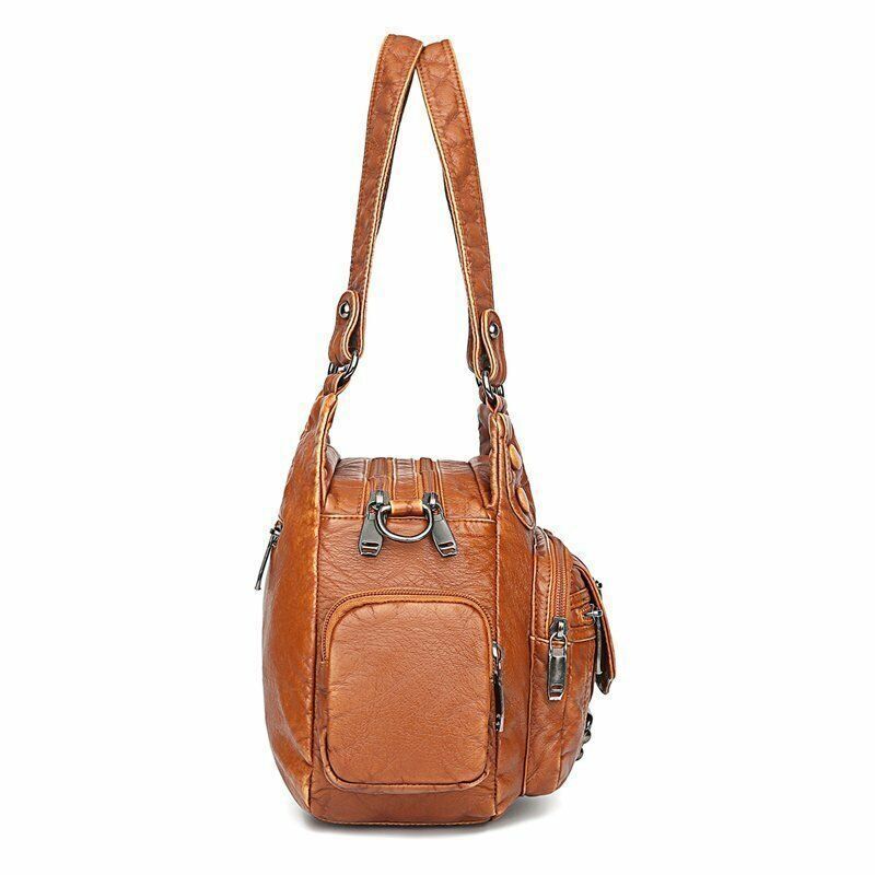 leather stitching shoulder bag bag elegant handbag women bag