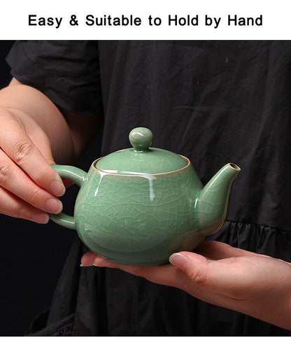 Celadon Teapot,jade Green Porcelain Small Teapot 3 Optional Colors 龙泉青瓷茶壶(弟窑)