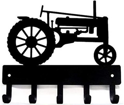 Farm Tractor #39 Key Rack Hanger - 9 inch Wide Metal Wall Art